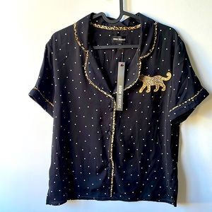 NWT PJ Collar Blouse